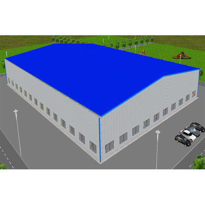 Q345Bの鋼鉄はプレハブの商業建物の産業広いスパンの鋼鉄倉庫をカスタマイズした